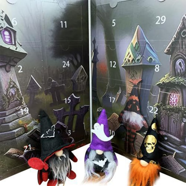 2024 Halloween Gnome Adventskalender 31 dagar nedräkning Blind Box Leksaker Barnpresenter