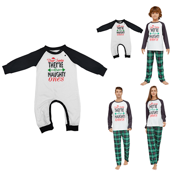 Familjematchande Julpyjamas för Vuxna och Barn - Julnattkläder Pyjamas Set Baby 6-9M