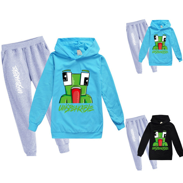 Pojke OFÖRLIGT Printed fritids sweatshirt & byxor Set B 150cm