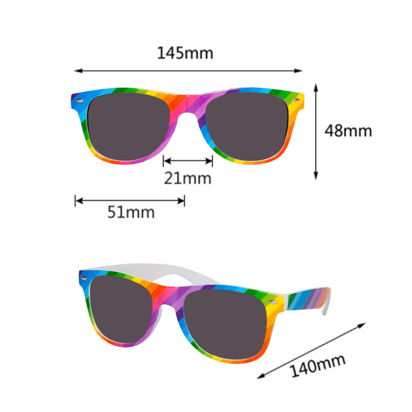 Rainbow Vintage Unisex solglasögon Polariserade solglasögon UV400 glasögon