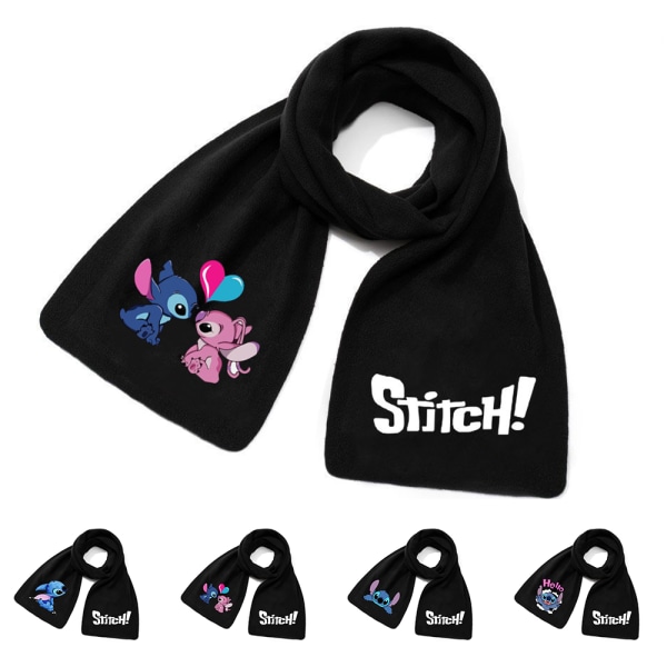 Lilo & Stitch Stickad Mössa Handskar Halsduk Set Vinter Varmare Utomhus Kläder #4