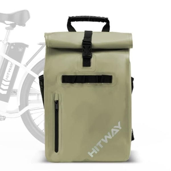 3 in 1 Multipurpose Cykelväska - HITWAY - 29L - Khakigrön