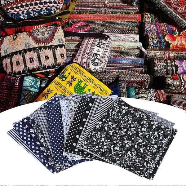14 stk Trykt bomullsstoff for søm, quilting, DIY-håndverk og håndarbeidstilbehør