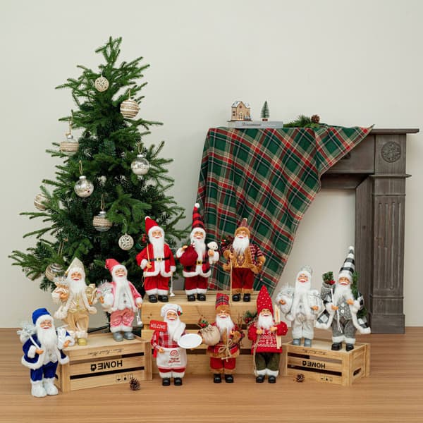 Julepynt Julemand Figur Ornament, Sort og Hvid Tern Gnome