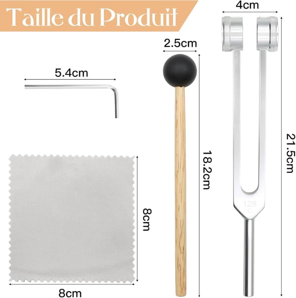 Therapeutic Tuning Fork, 128Hz Aluminum Tuning Fork, Vibrational Tuning Fork Therapy, Tuning Fork Offers a Frequency Response