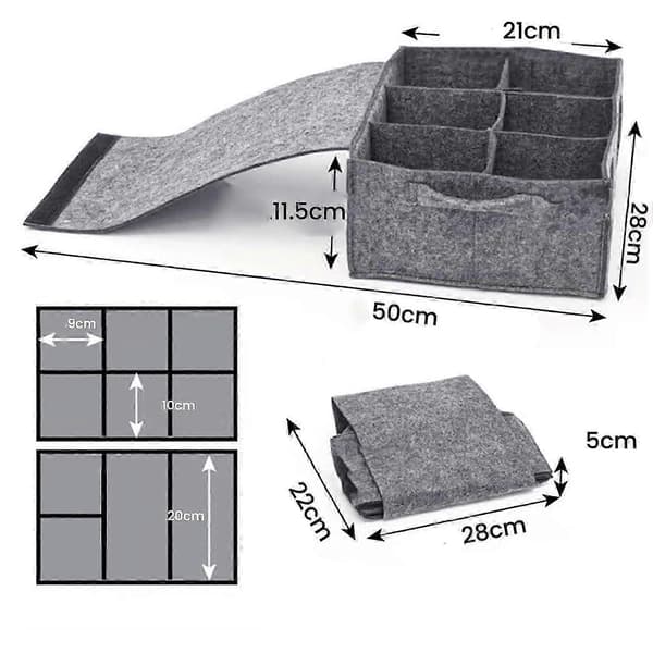Caravan Plate Holder, Camping Dinnerware Storage Felt Bag with Side Handle, for RV Cabinet Glass Mug Dinnerware Storage-2PCS grey 2pcs