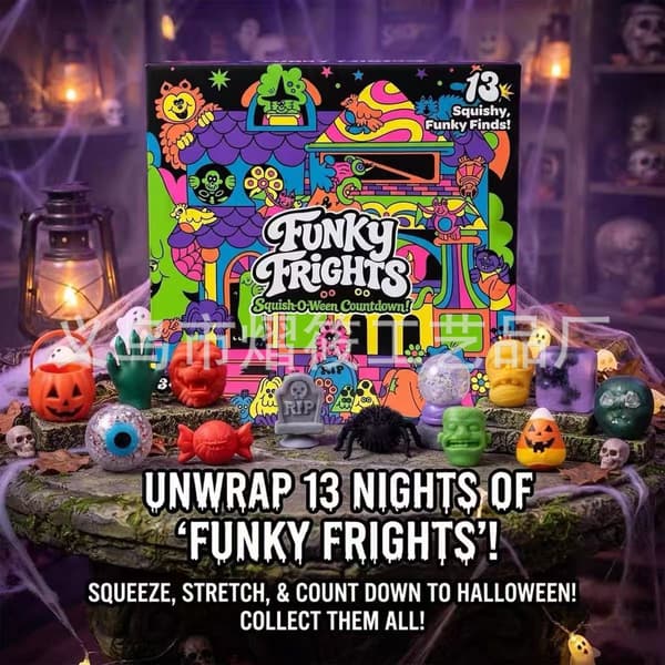 Stressaflastende Halloween Nedtælling Blindkasse Klemmelegetøj Ankomst 24 Solar Terms Blind Box
