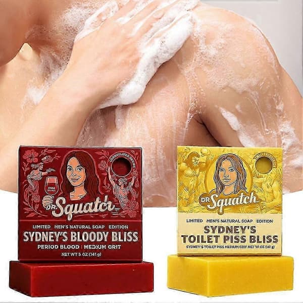 Dr Squatch Sydney Sweeney Bathwater Bliss Bar Soap LE 5000 Mænds Naturlige Sæbe Red