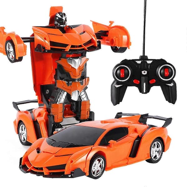 Transformer Fjernkontroll Bil - RC Biler, Enknapps Transformasjon, 360 Graders Rotasjonsdrift, Gave Barn 3+ År