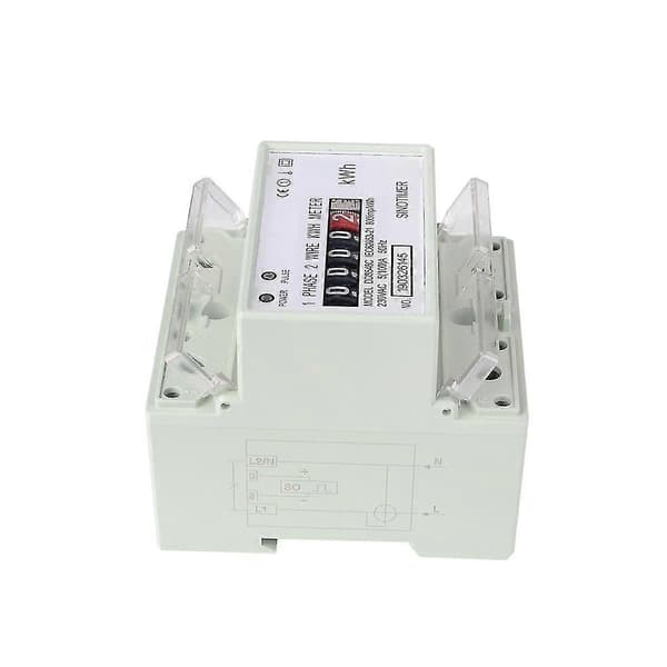 Electric Single Phase Two Wire AC 220V 100A Energy Meter kWh Counter Analog Electricity Consumption As Shown