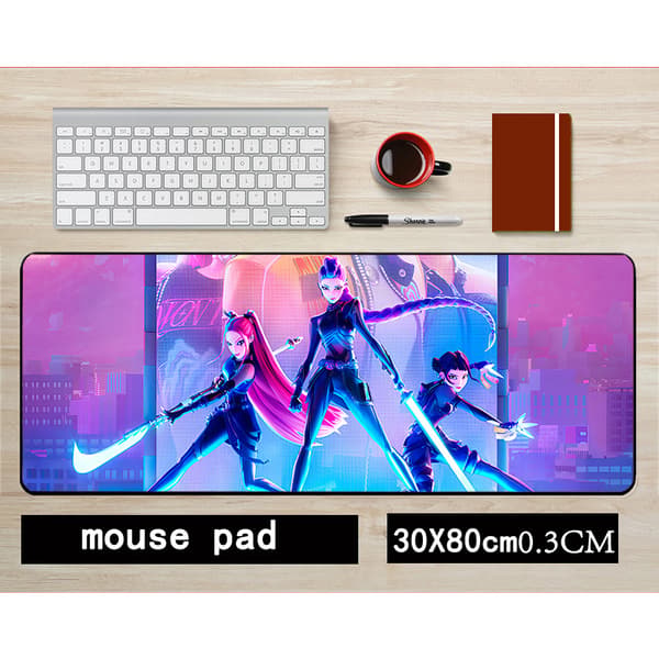 Kpop demonjakt demon jentegruppe musematte 30x81cm stor tastaturmatte 2