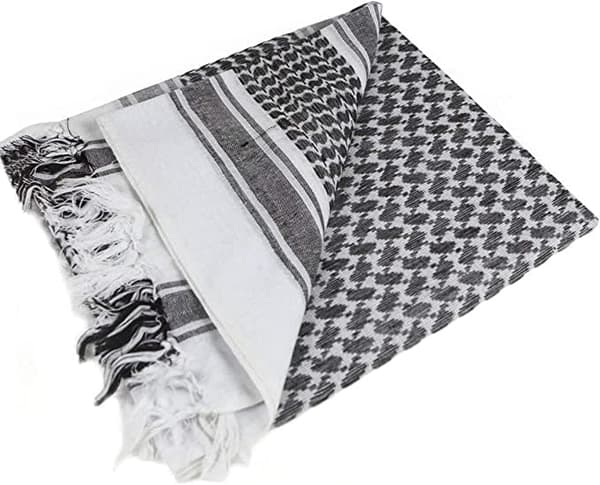 Militär Shemagh Taktisk Öken Keffiyeh Halsduk med Frans