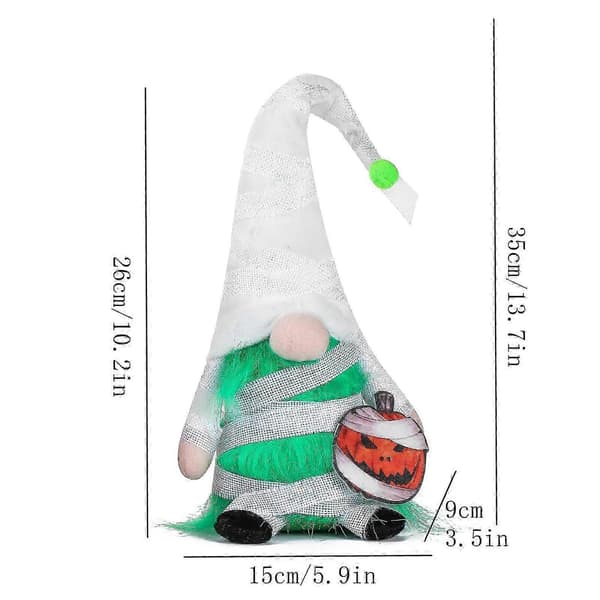 Sød Halloween Dukke Dekoration Gaver Halloween Pynt til Pejs Fest Hjem White