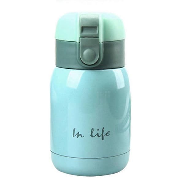 Mini rustfri stål stor maveflaske() HIMMELBLÅ SKY BLUE 200ml