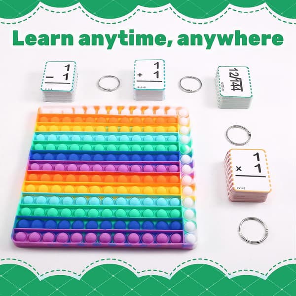Matte Flash Cards Preschool Learning Cards Math Set Age 4-8 Fidget Chart Toys Multiplication Division Subtraction