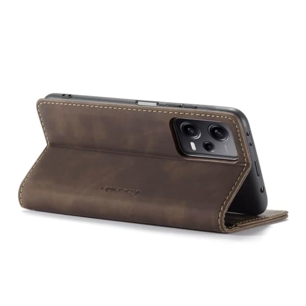 CaseMe Plånboksfodral med Kortfack för Xiaomi Redmi Note 12 Pro 5G Kaffe