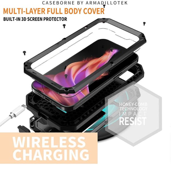 Sliding Camera IP54 Life Waterproof Holder Mobile Case Black Black For iPhone 15