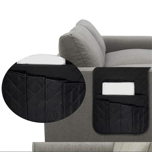 Armchair Armrest Organizer Remote Control Holder Non-Slip Couch Recliner with 5 Pockets
