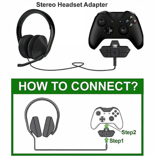 Stereo Headset Adapter til Xbox One og Xbox Series X S Controller - til Xbox One og Xbox Series X