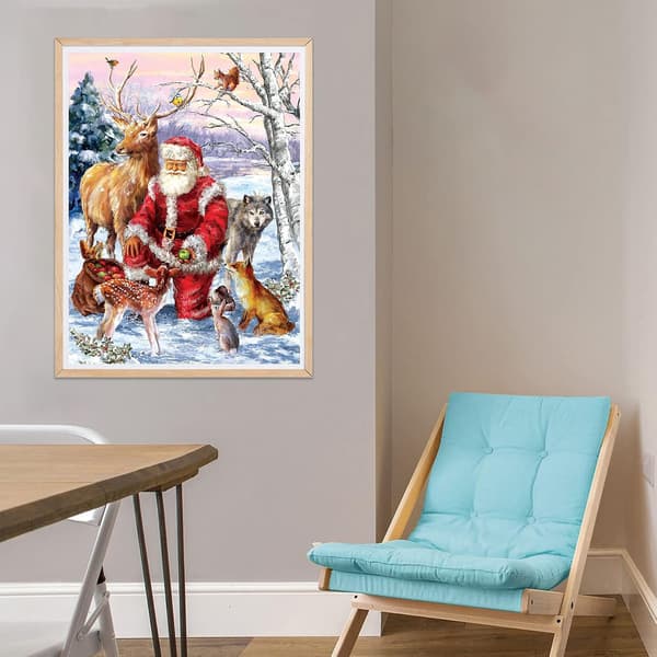 30*40cm 5D Timanttimaalaus Joulu, DIY Timanttikirjonta Risti