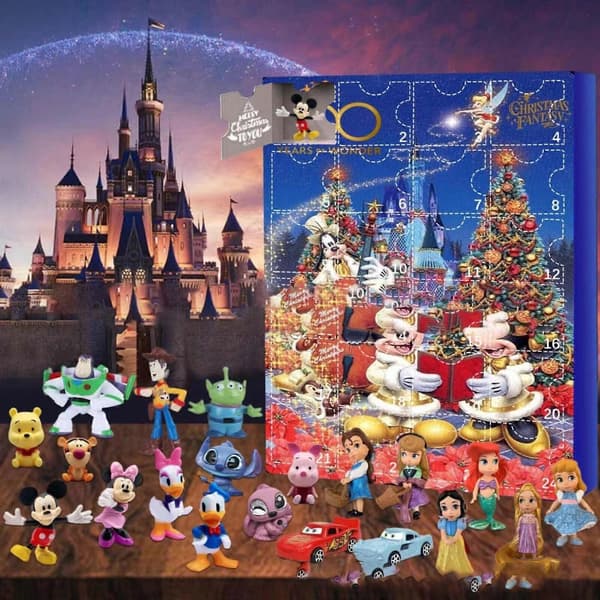 Jul Julekalender - 24 Nedtælling Stitch Disney Søde Mickey Ornamenter, Håndlavet Blind Box Dukke Mickey Mouse A