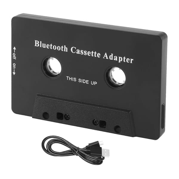 Universal Kassette Bluetooth 5.0 Lyd Bilbånd Aux Stereo Adapter med Mikrofon til Telefon MP3 AUX-kabel