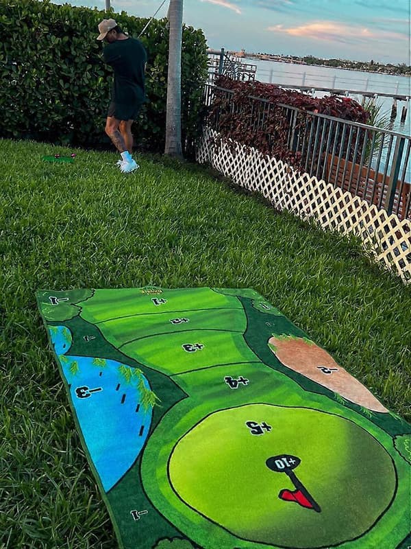 5-pack Putting Indoor Set Golf Training Aids, Golf Training Plastic Green green 150*80cm
