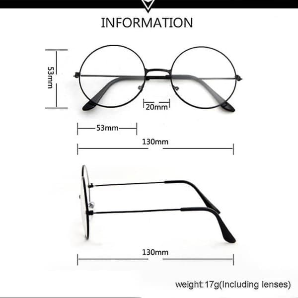 Harry Potter Vintage pyöreät silmälasikehykset, musta