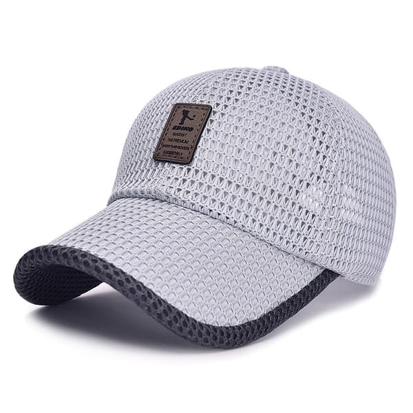 Sommer Mesh-caps for menn Justerbare pustende luer menn Grå Gray onesize