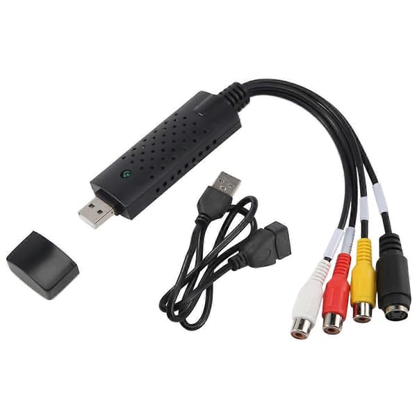 Easycap USB 2.0 Easy Cap Video TV DVD VHS DVR -kaappaussovitin Enklare Cap USB -videotallennuslaite Su