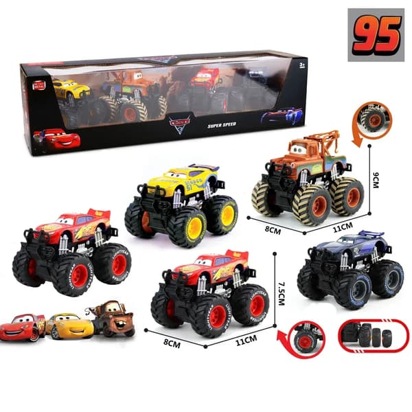 Disney Pixar Biler Bärgarn Lynet McQueen Jackson Storm Store Hjul Terrengkjøretøy Pullback Force Biler Modell Leker Bursdagsgaver B