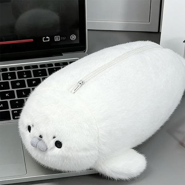 Funny Seal Doll Pencil Case High Aesthetic Value Large Capacity A1