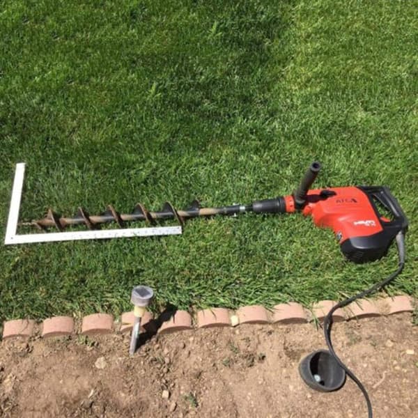 Garden Auger Electric Drill Adapter for Cordless and Drills, SDS Plus Keyless Threaded Chuck Round Shank Adapter Impact Driver