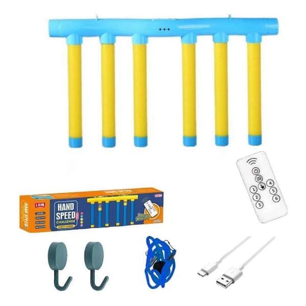 2025 Reflex Challenge Game - Hand-Eye Coordination & Reaction Training Toy, Justerbar Hastighet Drop Stick & Hand Speed Challenge_Super Present