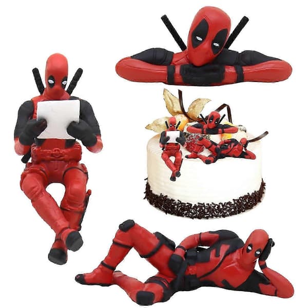 Deadpool Figurer Kagepynt, 3-delt Minifigur Sæt Kagepynt