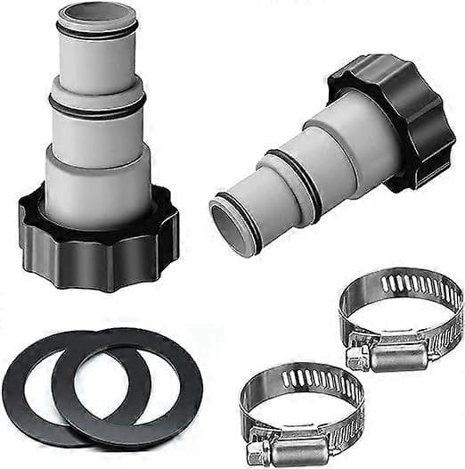 Pooladapter til Intex pooltilslutningssæt slangeadapter 32-38mm til poolpumper