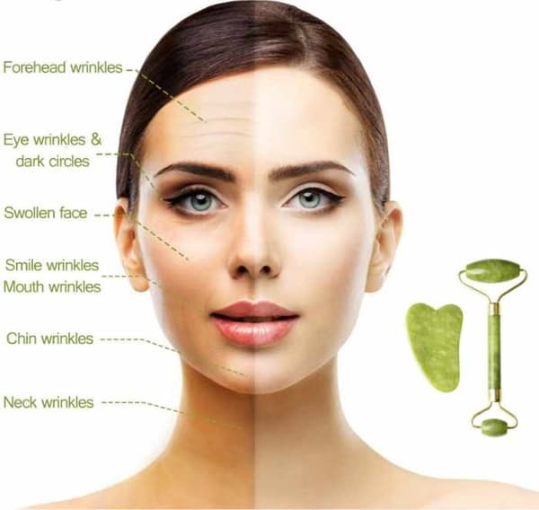 Gua Sha massasjesett stor effektiv - Grønn 82