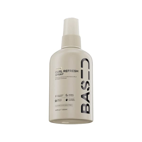 BASED lockigt uppfräschande spray 200ml för alla hårfärger, lugnar håret, 1 flaska 1pcs
