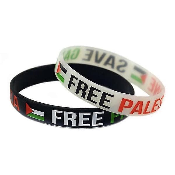 1-20x Palestine Save Gaza Silicone Bracelet 3pcs
