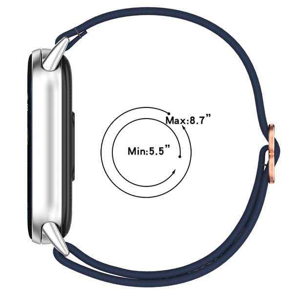 Xiaomi Mi Band 9/8/NFC Åndbart Nylonarmbånd Sort
