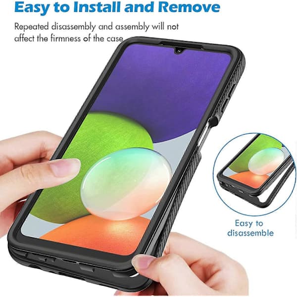 Samsung A22 4G Case, Shockproof Protection with Screen Protector, 360 Double-Sided Phone Case Full Body Protection for Samsung Galaxy A