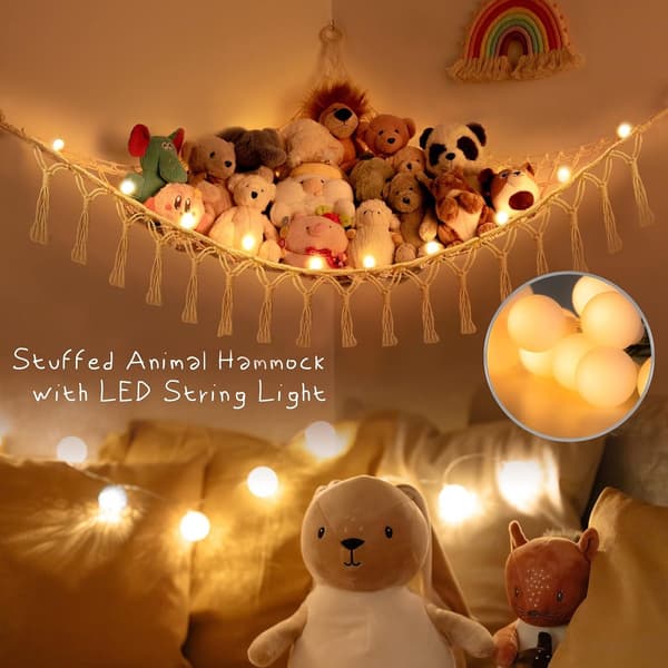 1-pack - Stuffed Animal Hammock - Wall Mounted Stuffed Animal Net (130 cm)