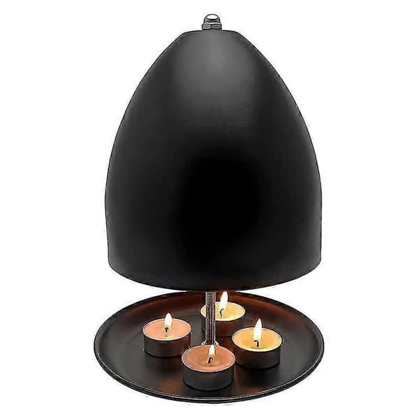 Telysovn for oppvarming, Telysvarmer, Metall Svart Telys Romvarmer for H Black