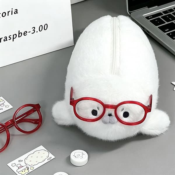 Funny Seal Doll Pencil Case High Aesthetic Value Large Capacity A2