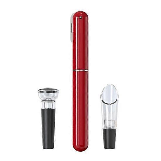 Lufttryk Vinåbner Korkfjerner Sæt Bærbar Flaskeåbner til Rejser red