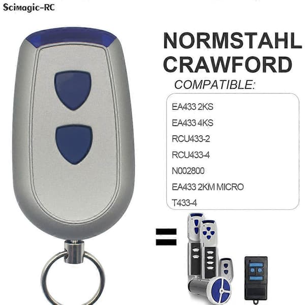 Normstahl Magic 600 CRAWFORD EA433 Garage Door Opener Remote Control 433mhz Replacement Rolling Code 43392MHz Style2