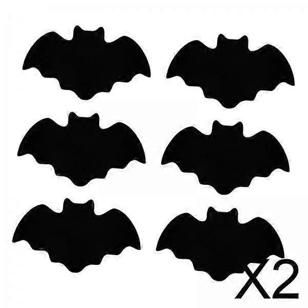 2025 2x Halloween Coasters Non-slip Heat-resistant Bat-shaped