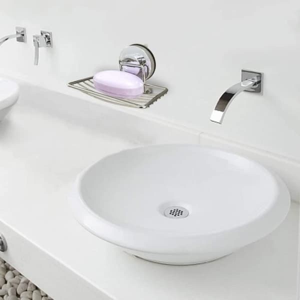 Suction Cup Soap Dish - 304 Stainless Steel Easy Installation Durable For Bathroom and Kitchen