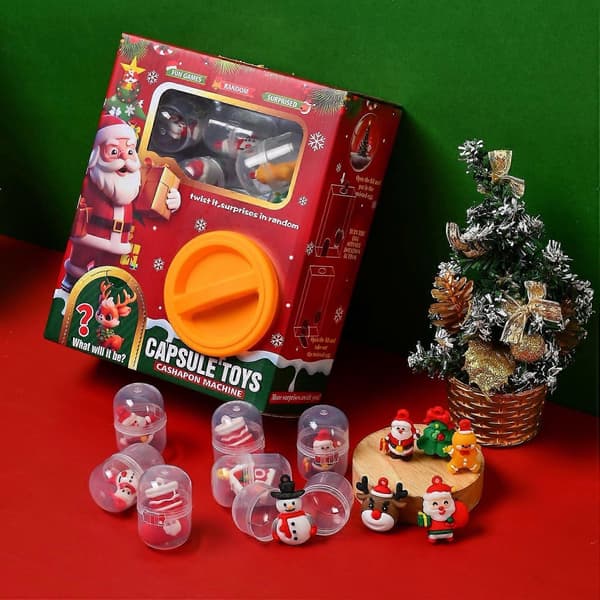 Julkapselleksaker Överraskning Gashapon Blind Box Julstrumpa Fyllning Julklappset