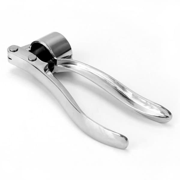 Professional Garlic Press, Robust Alloy, Silver Color, Easy to Clean, Kitchen